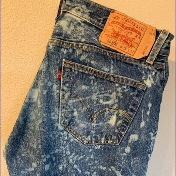 Levi’s Jeans pants 501XX Custom Bleached W35 L34 Levi’s Jeans Custom design - Picture 1 of 14